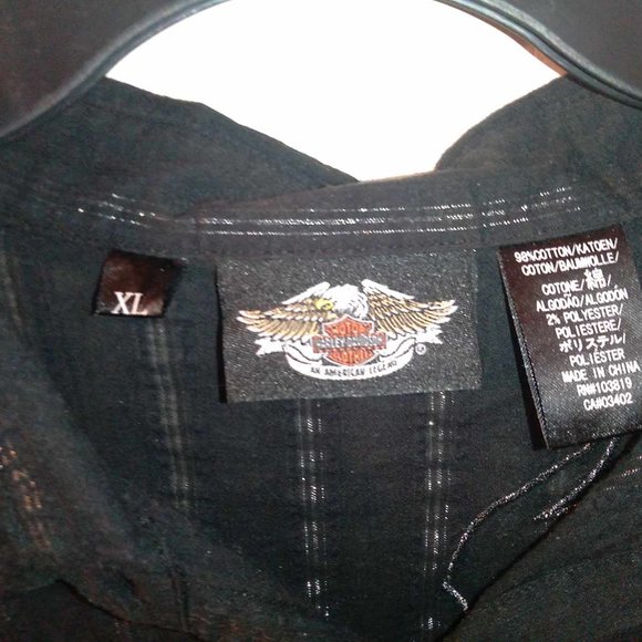 Womens Harley Davidson Button up Top Size XL - Picture 4 of 4